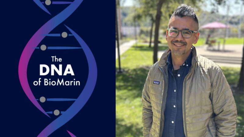 BioMarin employee Sergio Covarrubias standing outside